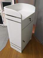 Mini-bureau d'accueil moderne et durable blanc pour bureau, centre commercial et bar - Peinture éco-responsable appliquée