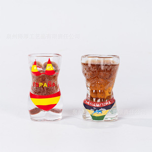 Mini-verre à vin créatif en forme de maillot de bain, souvenir imprimé, fabriqué à Quanzhou - Product Image 3