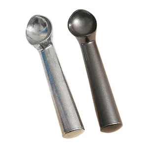 Customized Aluminum Alloy Non-Stick Mini Ice-Cream Spoon Commercial Creative Fruit Ice Cream Ball Scoop with comfortable handle