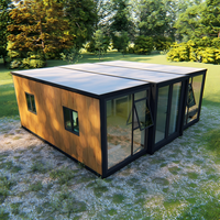 Casa Contenedor Prefabricada con Estructura de Acero, Móvil, Expandible, con Ventana de Vidrio de Piso a Techo