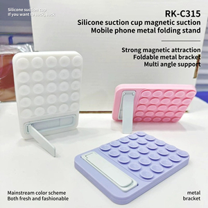 New Phụ Kiện Điện Thoại Di Động Điện Thoại Kim Loại Gấp Đứng Từ Người Giữ Điện Thoại Với Silicone Hút Cup Phổ Đối Với <span class=keywords><strong>Iphone</strong></span> Trường Hợp - Product Image 2