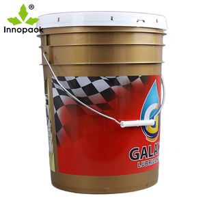 Cubo de pintura de plástico de alta calidad de 5 galones para productos químicos Agua Gasolina Alimentos Patrón redondo 20L Capacidad - Product Image 2