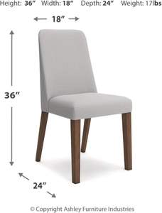 Silla de comedor contemporánea <span class=keywords><strong>Ashley</strong></span> Lyncott, diseño moderno marrón crema de <span class=keywords><strong>Ashley</strong></span>, muebles para el hogar para sala de estar - Product Image 3