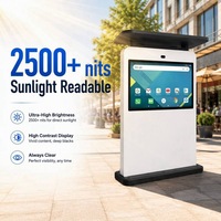 Kiosco de Señalización Digital para Exteriores de 55 Pulgadas, Tótem Sinmar OEM ODM, Pantalla LCD Resistente a la Intemperie para Publicidad Exterior
