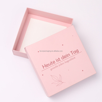 FAVORCRAFTS Boîtes en carton rose personnalisées avec logo imprimé, différentes tailles, deux pièces (couvercle et base) pour emballages de cadeaux cosmétiques