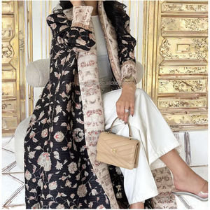 PROMISTAR Women's Anti-Static Four-Way Stretch Plus Size Abaya <b>Cardigan</b> Ethnic Dubai Fashion <b>Wedding</b> Polyester - Product Image 3