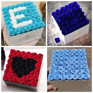 Regalo di San Valentino, Scatola di Fiori di <span class=keywords><strong>Rosa</strong></span> Conservata, Decorazione Floreale Eterna per Natale e Ringraziamento, Durata 3-5 Anni - Product Image 5