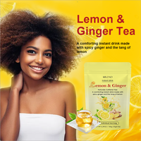 Thé au gingembre instantané avec miel, moringa, curcuma, corossol, citron et menthe - Sans sucre - Fraîchement préparé en sachet