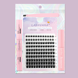 Pestañas Postizas de Cristal de Cuarzo Ahumado DIY, Efecto Cluster 97D <span class=keywords><strong>M</strong></span> Curl 11-17mm, Tono Gema, Estructuradas, Opacas, Difusas, para Cena, Gala, Noche, Glamour - Product Image 3