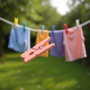 Ilan Mollette in Legno Rosa 3,5 Cm 25 Pezzi per Asciugare il Bucato - Product Image 3