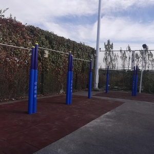 Barra per <span class=keywords><strong>trazioni</strong></span> da esterno bassa da 1,4 m, barra da allenamento a terra, attrezzatura fitness per parchi scolastici con barra in acciaio armonico - Product Image 2