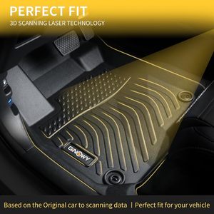 GINOWY Custom Fit All-Weather Floor Mats for 2024-2025 for Ford Ranger Non-Slip Waterproof TPE Floor Liners <strong>Accessories</strong> - Product Image 2