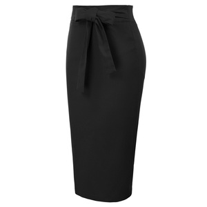 BPE02016 ceinture décorée <span class=keywords><strong>taille</strong></span> <span class=keywords><strong>haute</strong></span> fermeture éclair hanches enveloppé <span class=keywords><strong>jupe</strong></span> <span class=keywords><strong>crayon</strong></span> moulante pour femmes - Product Image 2
