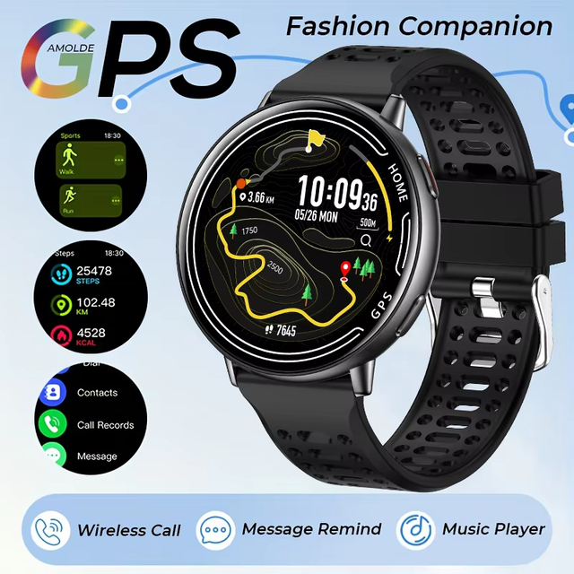 New hot GPS smartwatch 1.39" Compass IP68 waterproof multi-sport watch gift men and women Built-in GPS Fitness Watch For Android