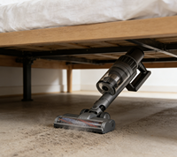 Aspirateur balai sans fil, sans sac, à filtration HEPA, moteur sans balais, fonction aspiration, batterie lithium-ion, aspirateur portable.