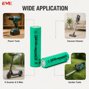 Batteria Ricaricabile 18650 EVE 25P 3.6v 2500mAh NMC, Cella Batteria agli Ioni di Litio 12C - Product Image 6