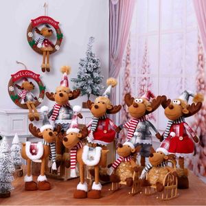 Handmade Felt Santa Claus Figurines Set <b>Couple</b> Style Christmas Home Decor Wholesale - Product Image 2