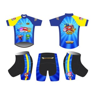 夏用子供用バランスバイクアニメサイクリングジャージ半袖セット通気性ナイロン/カシミヤレーシングローラースケート - Product Image 5