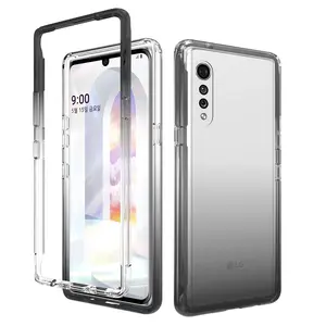 Bảo Vệ Toàn Diện 360 Trong Suốt Gradient PC + Ốp Lưng Điện Thoại Di Động Chống Sốc TPU Cho LG Velvet