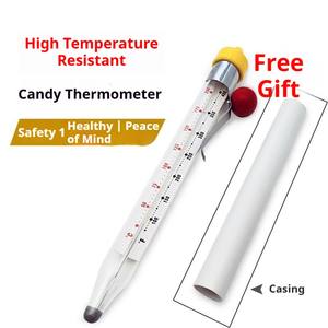 Кухонный термометр для мяса и конфет с двойной шкалой, стеклянная трубка, для приготовления пищи и барбекю - Product Image 3