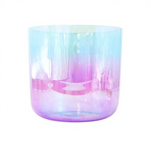 Ciotola Sonora in Cristallo Trasparente con Gradiente Blu-Viola, Ciotola Musicale per Yoga e Meditazione, Ciotola per Decompressione con Confezione Professionale - Product Image 1