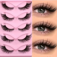Faux Cils Naturels en Vison Synthétique, Cils Bande Complète, Vente en Gros, Marque Privée