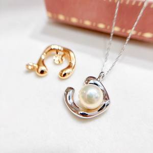 จี้ DIY หรูหราสีทองและสีเงิน รุ่น 31405 พร้อมลูกปัดขนาด 8-10 มม. ฐานเงินแท้ S925 อุปกรณ์เปล่าสำหรับจี้มุกและชาร์มระดับไฮเอนด์ - Product Image 2