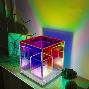 <span class=keywords><strong>Cubo</strong></span> <span class=keywords><strong>de</strong></span> luz Led decorativo, lámpara <span class=keywords><strong>de</strong></span> escritorio <span class=keywords><strong>de</strong></span> acrílico 3D, colorido, ambiente creativo, mesa, novedad - Product Image 1