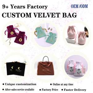 High End özel Logo baskılı kadife süet İpli çanta şapka peruk ayakkabı bez hediye toz popüler kadife süet kılıfı - Product Image 6