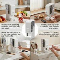 Mini distributeur de serviettes chaudes commercial portable, chauffe-serviettes électrique automatique à température constante de 55°C pour usage domestique