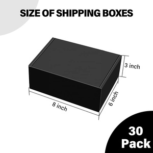 Scatole di cartone per imballaggio di buste ondulate di <span class=keywords><strong>dimensioni</strong></span> perfette scatole di <span class=keywords><strong>scarpe</strong></span> di spedizione nere di alta qualità leggere 8x6x3 pollici - Product Image 2