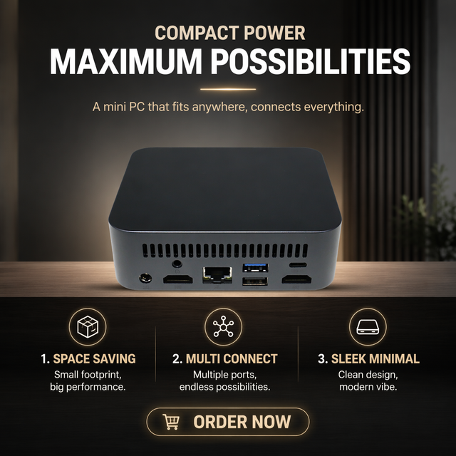 AMD Mini Computer Ryzen 7 5800H 5825U 8Cores 16GB DDR4 512GB SSD Triple 4K Display Windows11 Commercial Mini Desktop PC