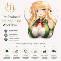 Tapis de souris ergonomique 3D Anime avec repose-poignet en gel antidérapant pour jeux