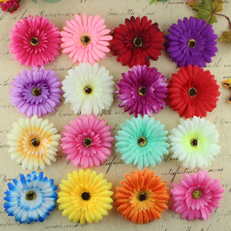 Boho Decor Kunstmatige Chrysant Hoofdtooi Corsage Decoratie Diy Materialen Zijde Bloem Voor Seaside Badpak Accessoires