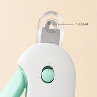 Coupe-ongles et tondeuse manuels ABS pour animaux de compagnie avec taille réglable, design ergonomique, LED pour chiens et chats, sûrs - Best-seller