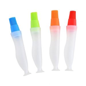 Brosse à huile multifonctionnelle en plastique, portable, durable, pour barbecue, cuisson, nettoyage facile, outils de cuisine, couleurs assorties - Product Image 1