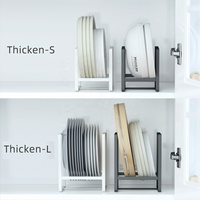 Lemari Logam Counter Top Talenan Mangkuk Tutup Panci Piring Piring Penyimpanan Berdiri Organizer Rak Pemegang Rak untuk Kabinet