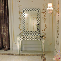 Meuble miroir de haute qualité, nouveau design, vente chaude, table console miroir, vente directe d'usine, nouveau design, décoration de salon