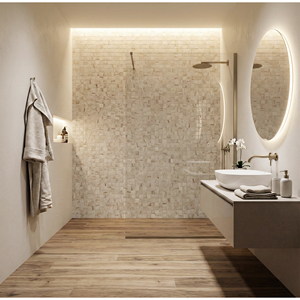 Mosaïque 50x50 mate Niza en verre recyclé écologique pour salle de bain, fabriquée en Espagne, qualité supérieure, 100% mosaïques en verre recyclé - Product Image 2