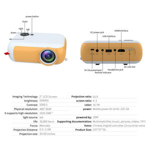 Transjee A10 profesional 1080p nativo HD Wifi inalámbrico Beamer pequeño hogar inteligente interior cine Video película <span class=keywords><strong>Mini</strong></span> <span class=keywords><strong>proyector</strong></span> - Product Image 2