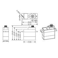 Servomoteur d'avion télécommandé en métal KINGMAX KM0940MD avec moteur sans balais pour avions RC, à partir de 14 ans