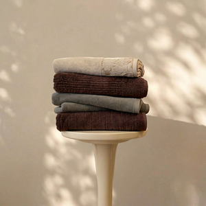 Ensemble de serviettes de bain en coton à motif jacquard, douces et absorbantes, tissage jacquard rectangulaire, usage domestique, taille adulte - Product Image 1