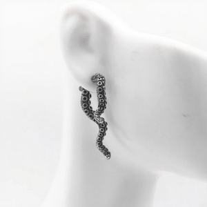 Stainless Steel <b>Octopus</b> Tentacle <b>Earrings</b> for Men Gothic Punk Style Vintage Silver Statement Jewelry Unisex Fashion Accessory - Product Image 2