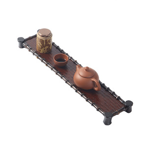 Purple bamboo <b>tea</b> mat surface dry brewing table, bamboo <b>tea</b> <b>tray</b>, handmade Zen-style <b>tray</b>, drying rack, heat insulation, <b>tea</b> - Product Image 5