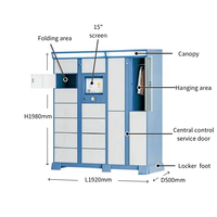 Casier intelligent pour blanchisserie, distributeur automatique de produits de nettoyage, armoire de rangement pour entreprises de nettoyage à sec, casiers intelligents