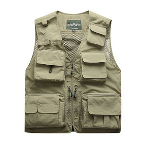 جديد جيوب تنفس شبكة التصوير الفوتوغرافي يطير/صياد صدرية رجالي الصيد في الهواء الطلق متعددة الجيب - Product Image 1