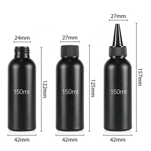Black HDPE Plastic Squeeze Dropper <b>Bottles</b> Shampoo Conditioner Containers Liquid Packaging - Product Image 2