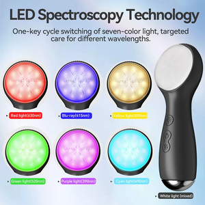 Многофункциональный водонепроницаемый скрабер для лица Wochuan 3-в-1 с подогревом: глубокое очищение, отшелушивание, удаление черных точек, щетка для ухода за кожей - Product Image 3