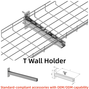 Supporto a muro personalizzato per vassoio per cavi di medie dimensioni-accessorio usato di frequente - Product Image 1