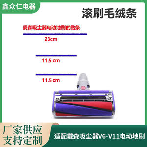 Bandes de brosse rotative Dyson V7 V8 V10 V11 23 cm en tissu doux pour le nettoyage des sols - Product Image 5